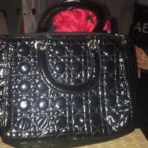 Patent leather handbag